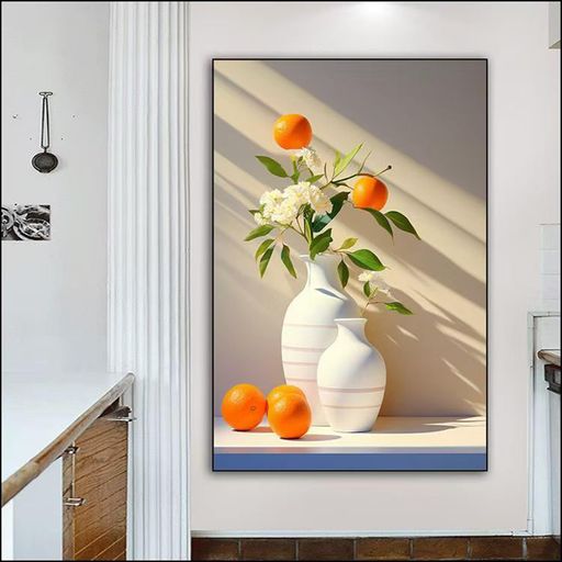 壁掛けアートポスター秋の実りウォールステッカーみかんファッションアートフラワーアレンジメント北欧..