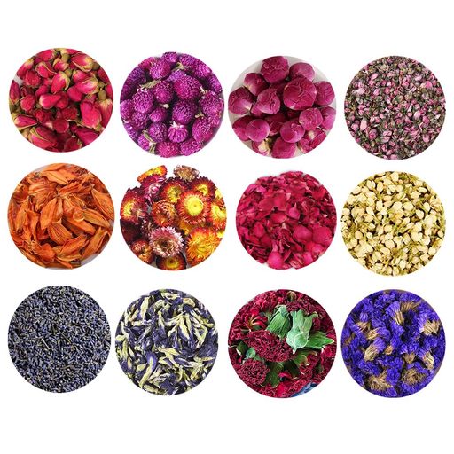 TooGetドライフラワーとハーブアクセサリーデコレーションナチュラル12バッグセットドライフラワーセッ..