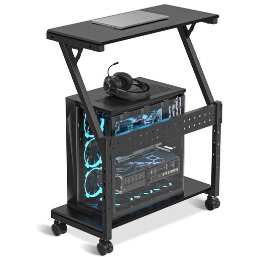 suptekPCラックパソコンラックpcワゴンパソコンワゴンcpuスタンド昇降式高さ調節可能幅64x奥行30x高さ5..