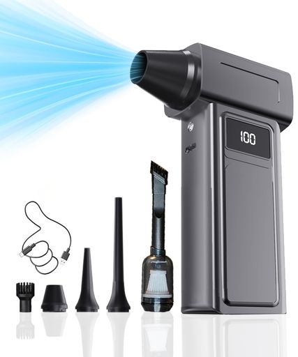 CCDBDエアダスターブロワー電動エアダスターハンディ掃除機超強力200000RMP高速回転無段階風