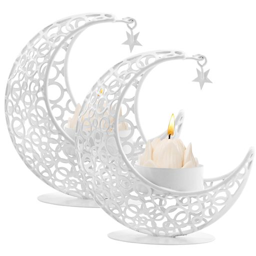 MrMrKuraキャンドルホルダー三日月2個セットキャンドルスタンドメタルろうそく立ておしゃれロウソク立てかわいい月ムーンアロマインテリア北欧蝋燭台人気蝋燭ホルダー蝋燭立てカップ置…(3)