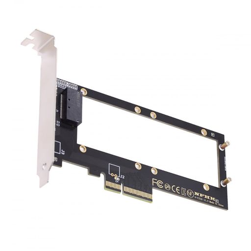 CYアダプターPCI-E4.04XホストアダプターNVMeルーラー1UGEN-ZEDSFF9.5mm15mm25mm厚さショートSSDE1.Sヒートシンク付きPM9A3PM9D3P5801Xキャリアアダプター(2.0)