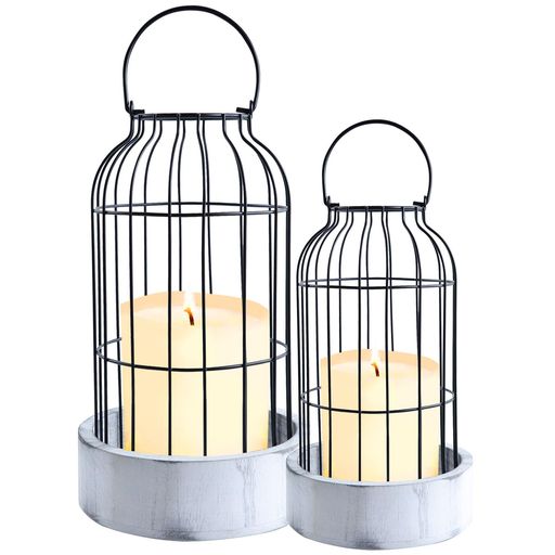 キャンドルホルダー2個キャンドルスタンドキャンドルランタンアンティークろうそく燭台北欧ブラックケージ玄関リビングルームキッチンクリスマス装飾(3)