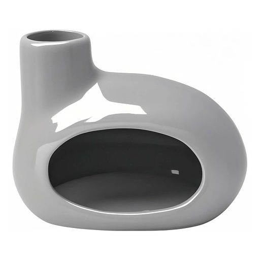 セラミックパロサントホルダー-セージスマッジ、瞑想、ヨガ用モダングレー香炉-ホームデコレーション&..