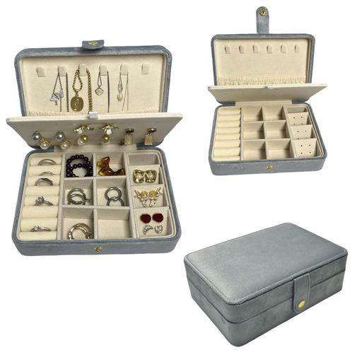 アクセサリーケースベルベットライニングジュエリー・アクセサリー収納リングピアスイヤリングネックレ..