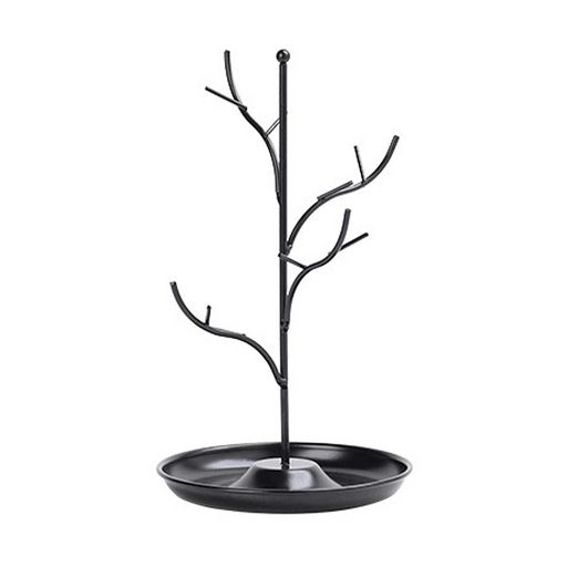 ネックレススタンドツリー型金属アクセサリースタンドベーストレイ付きジュエリーディスプレイボードネックレス整理ディスプレイジュエリートレイネックレスケースアクセサリー収納…