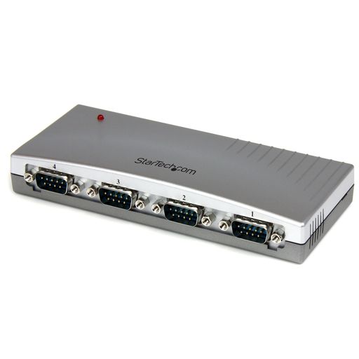 StarTech.com 4ポート USB-RS232C変換ハブ USB2.0-シリアル (x 4) コンバータ/変換アダプタ USB A (オス)-D-Sub 9ピン (オス) ICUSB2324