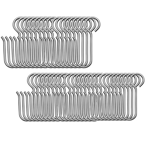 XINSHEYEカーテンフックカーテンレール50個セットとめるステンレス鋼フック天井用シャワー/屋内/窗帘用..