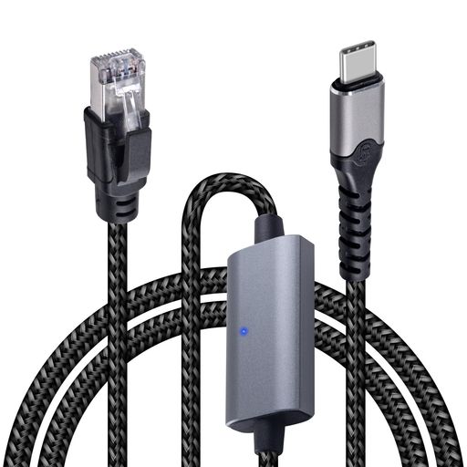 Duttek thunderbolt/usb-c lanケーブル ショートUSB C イーサネットケーブル 3.3フィート/1M Type C RJ45ギガビットLANネットワークケーブル プラグアンドプレイ MacBook Pro/Air、iPhone