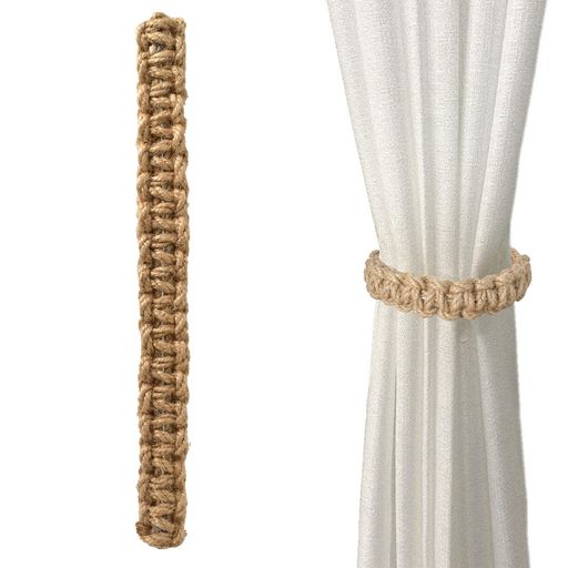 4個カーテンタイドレープの素朴なカーテンネクタイ手作りカーカーテン留め飾りロープカーテンアクセサリー紐締め窓装飾家庭用、屋外用、寝室、オフィス用、ドレープ装飾用(ブラウン)