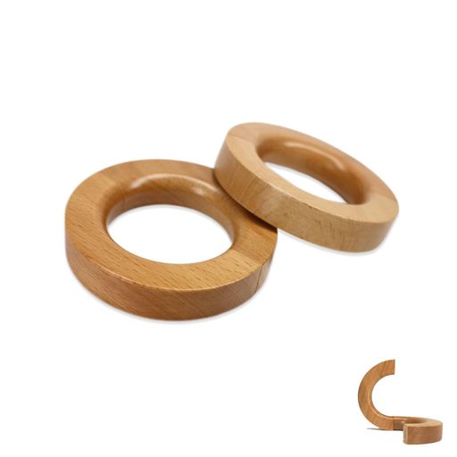 Mirhua取り付け簡単グ型アクセサリー2個セット木製カーテンタッセルマグネット留め具左右カーテン留め飾り窓装飾