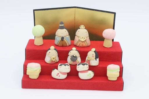 クラフトマンハウス桃の節句ひな人形豆雛段飾り