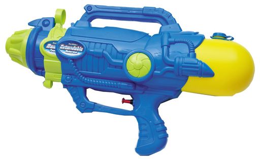 オンダ水鉄砲水遊びおもちゃのびーるウォーターガン長距離飛距離4m大容量1000CCキッズ男の子ブルーxグリーン