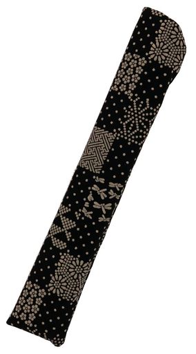 まつみ工芸 日本製 扇子入れ 23.5cm 印伝調 モザイク 白