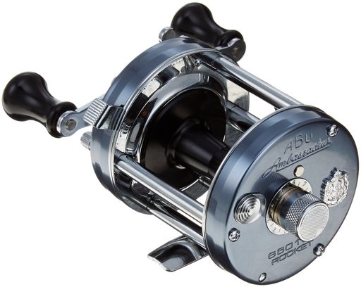 AbuGarcia (アブガルシア) アンバサダー (Ambassadeur) 6501CS ロケット ブルーグレー 左巻き ダブルハンドル バス ライギョ ナマズ トップウォーター丸形リール