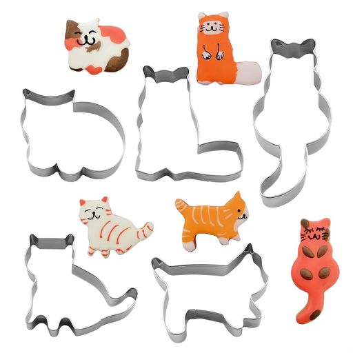 Getrays 猫 クッキー型 5個セット 型抜き