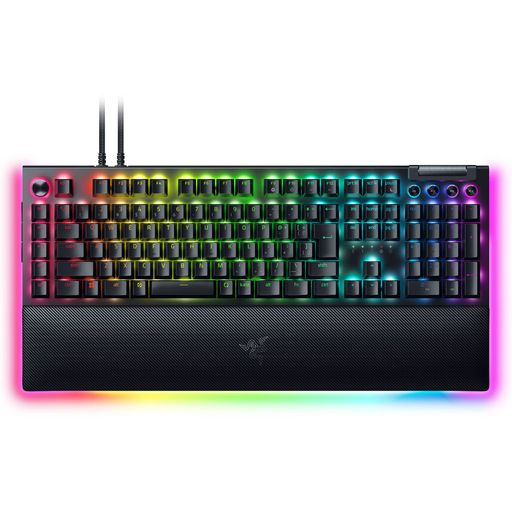 RazerレイザーBlackWidowV4ProJPYellowSwitchコマンドダイヤル&追加のマクロキーやライティングなど様々なカスタマイズでゲームから日々の作業までこなせるゲーミングキーボード