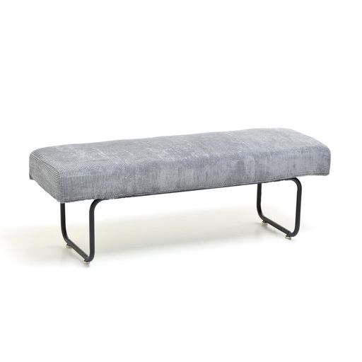 Belca(ベルカ)ベンチゆったりサイズ2人掛け幅112.5x奥行38x高さ42cm座面高さ42cmグレーコーデュロイ生..