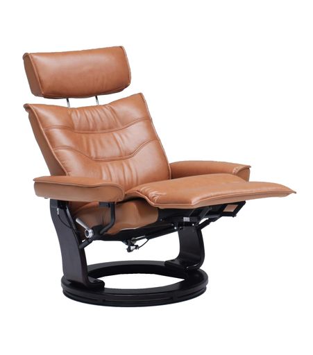 リクライニングチェア1人用映画鑑賞パーソナルチェア革、合成皮革ブラウン462543