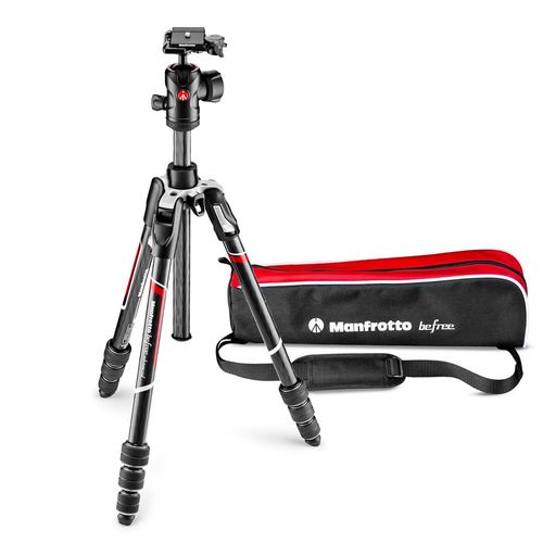 マンフロット(Manfrotto) befreeアドバンス カーボン4段 T三脚キット ブラック 150cm全伸高 41cm縮長 軽量剛性 Mロックシステム ボール雲台 フリクション調整 MKBFRTC4-BH