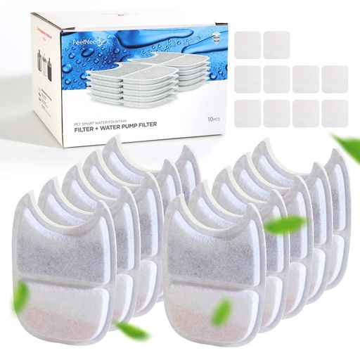 尿路管理 【対応噴水】猫用噴水フィルターはFEELNEEDY猫用噴水YPD-C004P、YPD-C004PB、YPD-C004Sと互換性があります。 【交換頻度】 2~4週間ごとにフィルターを交換することをお勧めします。 【ご使用のポイント】 フィルターを5分間浸し、よくすすいでからご使用ください。 【包装リスト】 交換用フィルター 10個+ポンプスポンジ10個