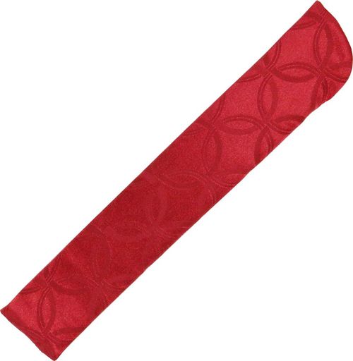 まつみ工芸日本製扇子入れジャガード七宝エンジ23.5cm(4)