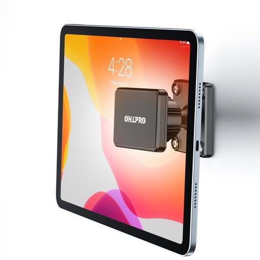 OHLPROタブレットホルダーマグネットipadスタンド車・壁掛けビス止め&超強力な磁力ガッチリ固定耐衝撃着脱簡単iPadmini/Air/Pro12.9、Galaxytabsなど4-15.6インチのデバイスに適用