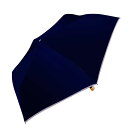 藤田屋 ECO-LLA 再生生地耐風折りたたみ傘 折傘 無地ふちパイピング ネイビー×パープル RM60-2281(4)