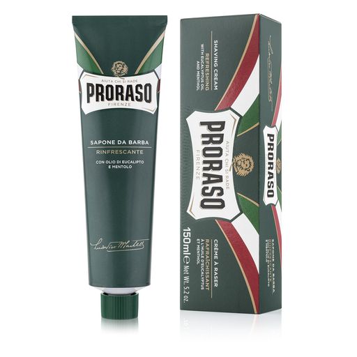 PRORASO(ポロラーソ)シェービングクリームリフレッシュ髭剃りメンズシェービングフォームメントールユーカリイタリア製150ml150ミリリットル(x1)