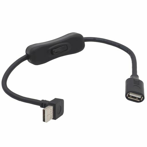 USB-AオスL字タイプ。USBTypeA端子との間に接続する事でオン・オフを切り替えられるようになるケーブルです※+5V線のオン/オフとなります スマホやタブレットなどのデータ通信ご利用頂けます 電源スイッチの無いUSB扇風機やUSBライトなどのUSB機器電源、データ通信オン・オフ※データ通信機器の場合はOSからの接続解除等ご注意下さい ●製品内容USB延長スイッチ付きケーブル(L字型A)x1点 ●保証期間お届け日より1ヶ月
