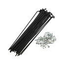 BULLSPANNスチールスポークJベンドサイクルスポーク自転車用ニップル付き138mmx2mm14G40本