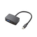 ELECOM映像出力ケーブルsurface対応miniDisplayPortオス-HDMIメス&VGAメス変換0.15mTB-MDPHDVGABK