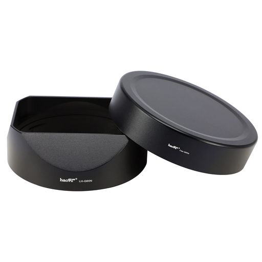 The LH-G65N Square Metal Lens Hood is designed for Fuji GF 63mm F2.8 R WR and GF 45mm F2.8 R WR lenses.