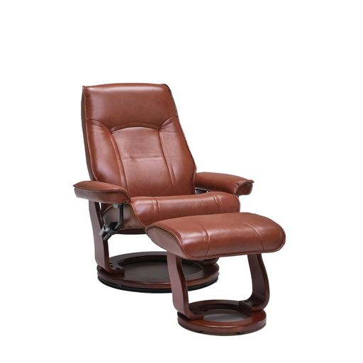 リクライニングチェア1人用映画鑑賞パーソナルチェア革、合成皮革ブラウン462548