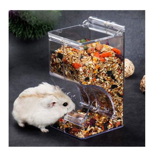 Hitasi ハムスター餌やりハムスター けーじ 掛ける小動物用自動給餌 小鳥用食器 ハ...