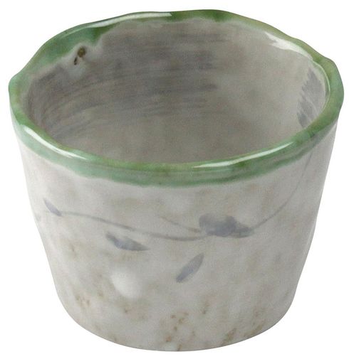 万古焼麺の器そば千代口つた織部直径約9x高さ6.5cm日本製11995