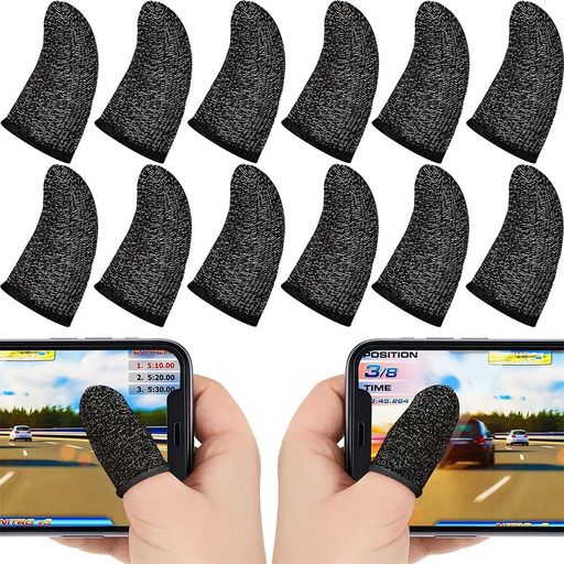 BIUTEFOR 指サックゲーム用 指サック 親指 弾性銀繊維 超高感度 12個入り