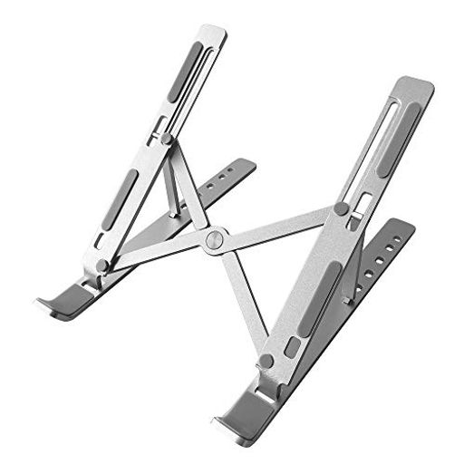 ノートパソコンスタンドアルミ製PCスタンド折りたたみ式高さ6階段調整打ちやすく作業効率UP!姿勢改善!..