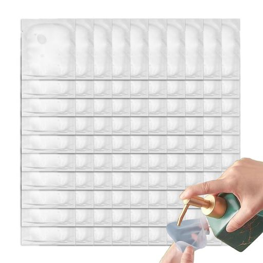 YFFSFDCトラベル用液体小分けパウチ容器5ml/10ml100個セット小分け袋入り透明密封保存液体化粧品乳液化粧水シャンプー容器漏れ防止携帯便利旅行出張用(10ML)