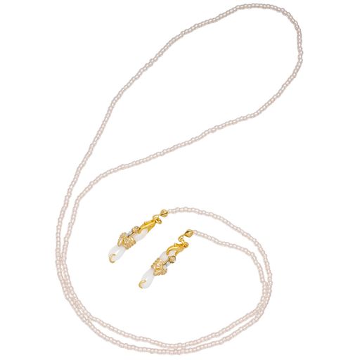 テーシーケース(Tccase)メガネホルダーメガネストラップ70cmシンプルネックレスアクリルビーズずれ落ち..