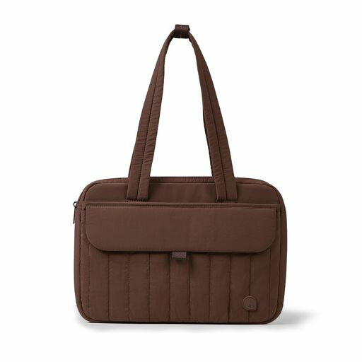 [aji]ノートPCバッグレディースラップトップショルダーバッグ15.6インチ軽量ショルダーバッグスーツケースストラップ付き通勤ビジネス通学(ブラウン)