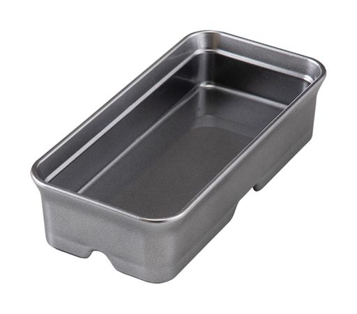 福井クラフト耐熱バイキングプレート2ツ切長角鉢銀透55202550