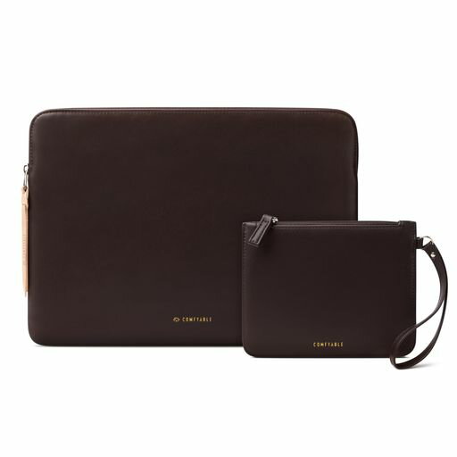 ComfyableLeatherLaptopSleevewithAccessoryPouchCompatiblewith16InchMacBookProM42024&15InchMacBookAirM42025