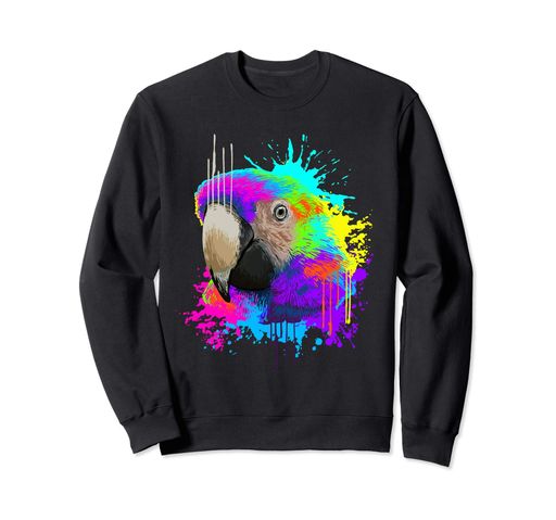 スプラッシュアートオウム鳥プレゼントオウムの恋人トレーナー