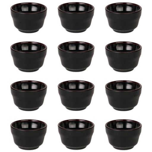 ThunderGroup湯呑み直径8.6cm120ml12個セットコップメラミン割れにくい食洗機対応和風天目9752TM-12S