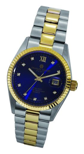 [チャールズ・ヒューバート]腕時計3針デイト4039-Tメンズシルバー(2.0)