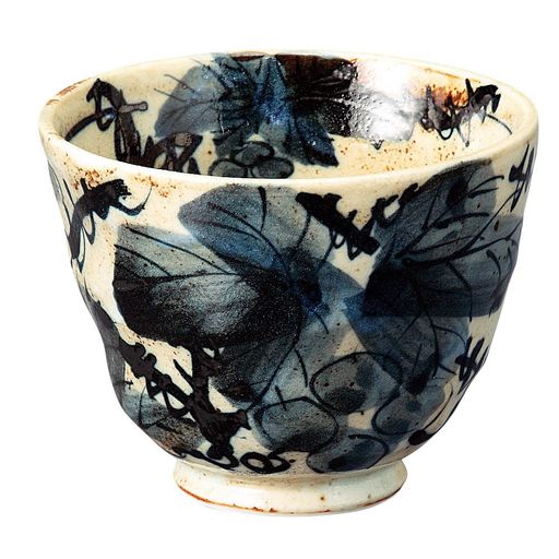 宗峰窯湯のみ染ぶどういっぷく碗青φ9.8x7.8cm(270cc)500-31-083