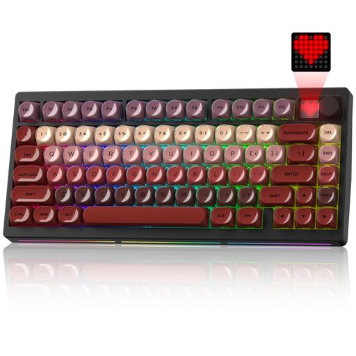 Womier MT75 ゲーミングキーボード 無線 75%レイアウト テンキーレス ホットスワップ対応 ガスケット構造 Bluetooth 5.0/2.4G/有線接続 8000mAhバッテリー RGBバックライト US配列メカニカルキーボー…