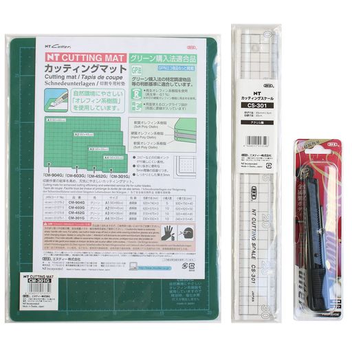日本紐釦貿易(NipponChuko)NBKカッター・マット・定規3点セットCTN-CSMSET