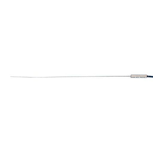 測定範囲:-40~+700°C 対象物:液体温度狭小フレキシブルタイプ センサー長:344mm(握り部分38mm) センサー直径:1mm 防水性能:非防水 コード長:約1m